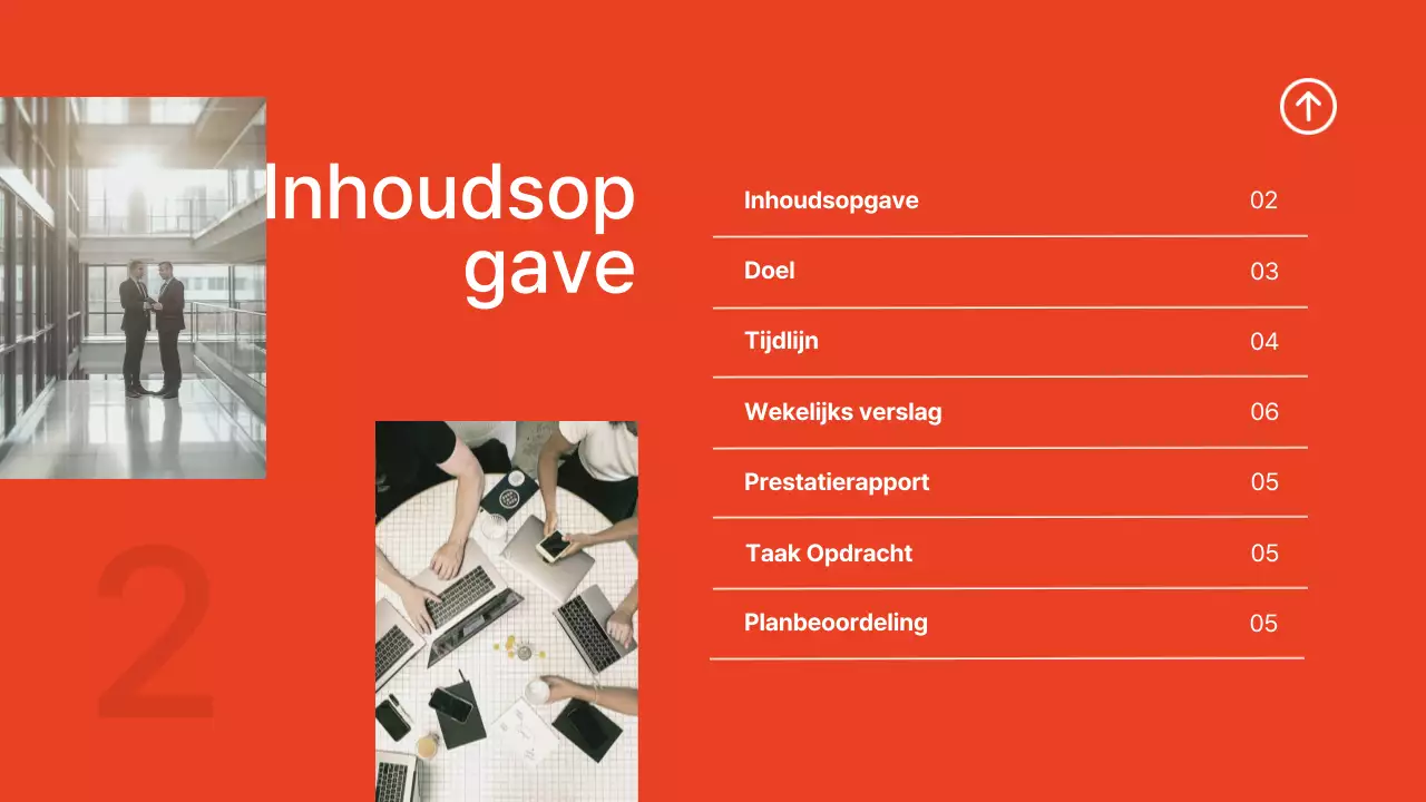 Oranje en Groen Eenvoudig Modern Elegant Marketing Team Notities