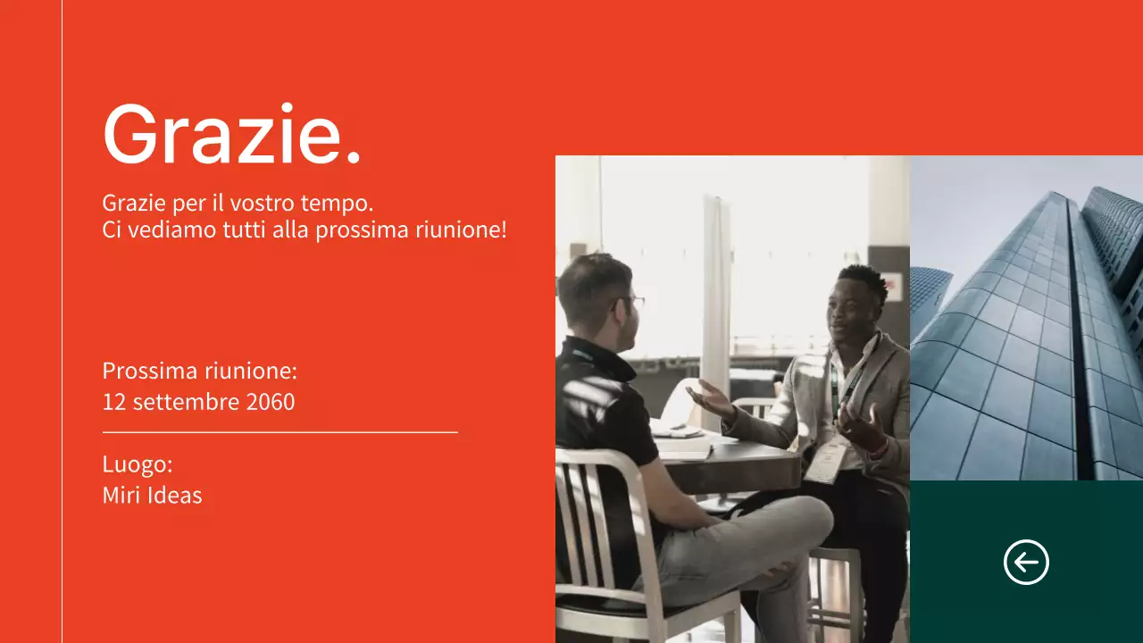 Arancione e verde Semplice moderno elegante Note del team marketing