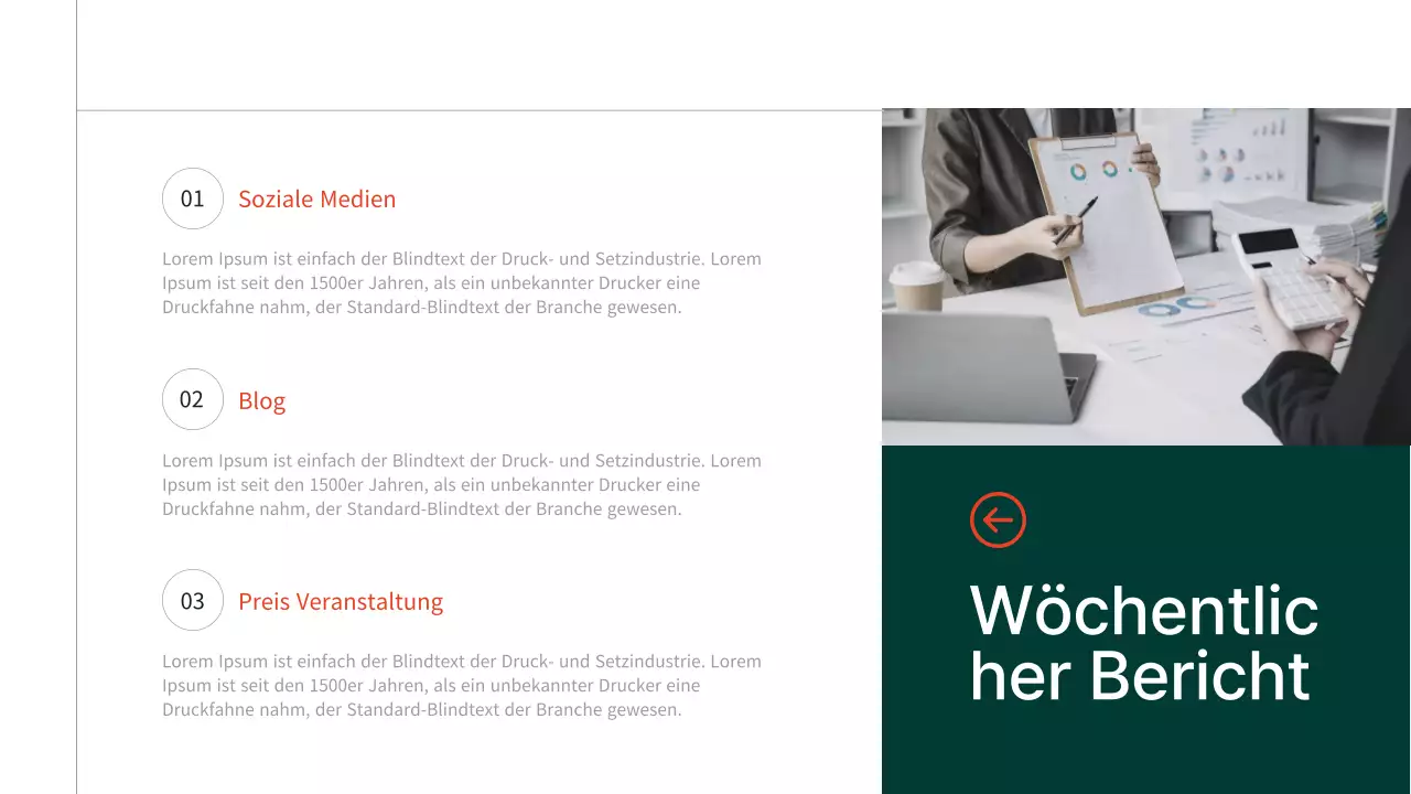 Orange und Grün Einfach Modern Elegant Marketing Team Notizen