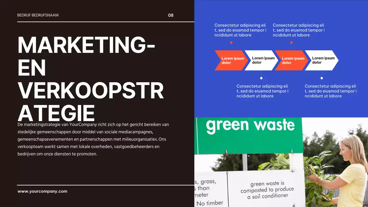 Blauw Zwart Geometrisch Zakelijk Product Pitch Presentatie