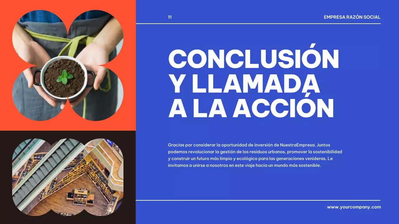 Presentación geométrica azul y negra de un producto empresarial