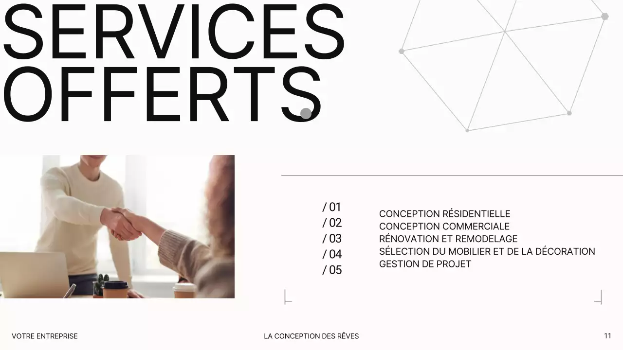 White Modern Luxury Présentation d'une société d'architecture d'intérieur