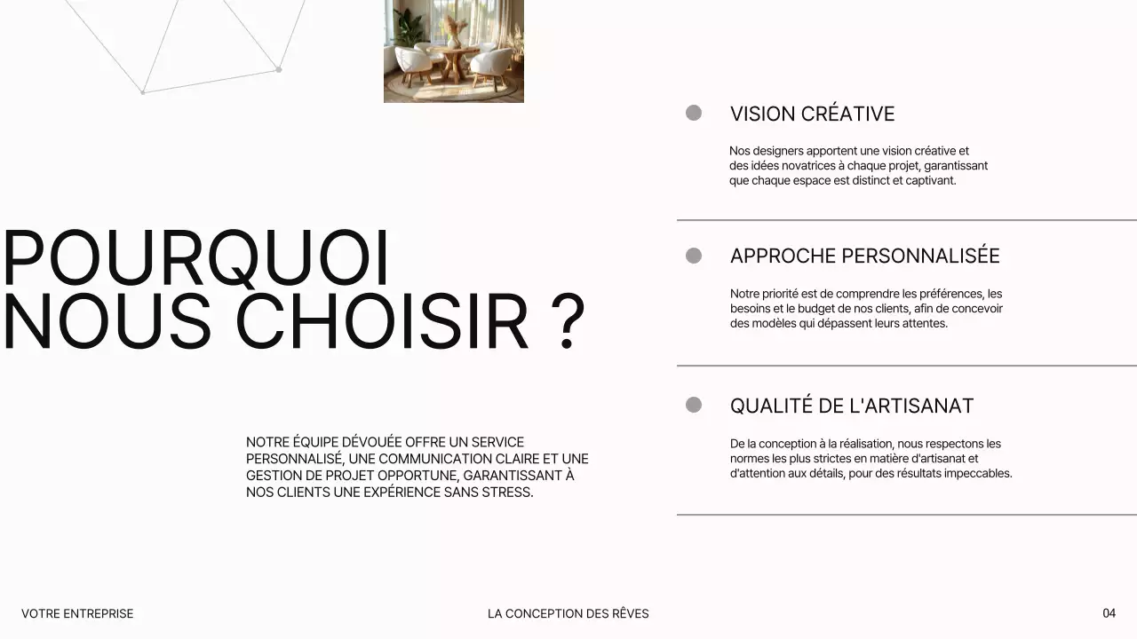 White Modern Luxury Présentation d'une société d'architecture d'intérieur