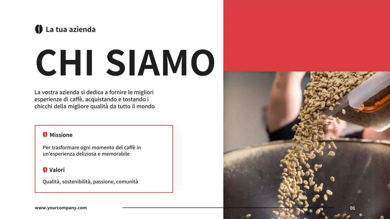 Introduzione della caffetteria della Black and Red Basic Company