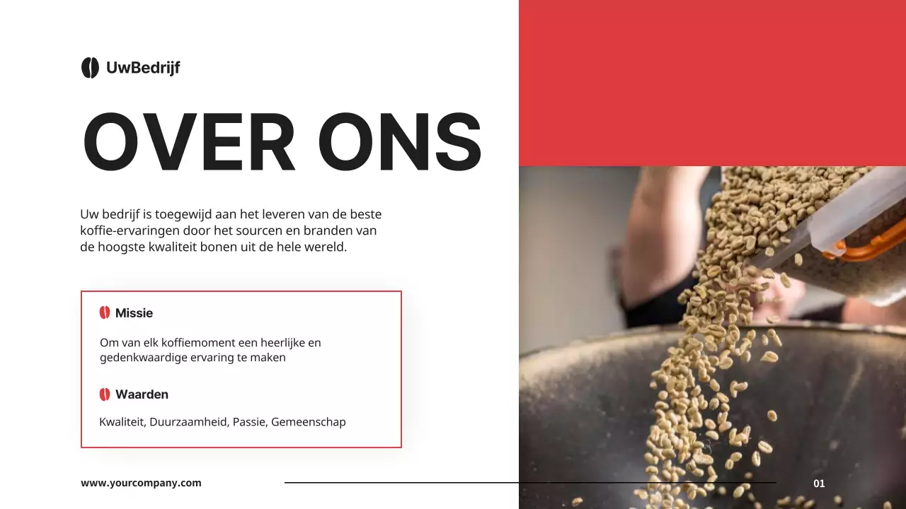 Black and Red Basic Company's Introductie Koffiebranderij