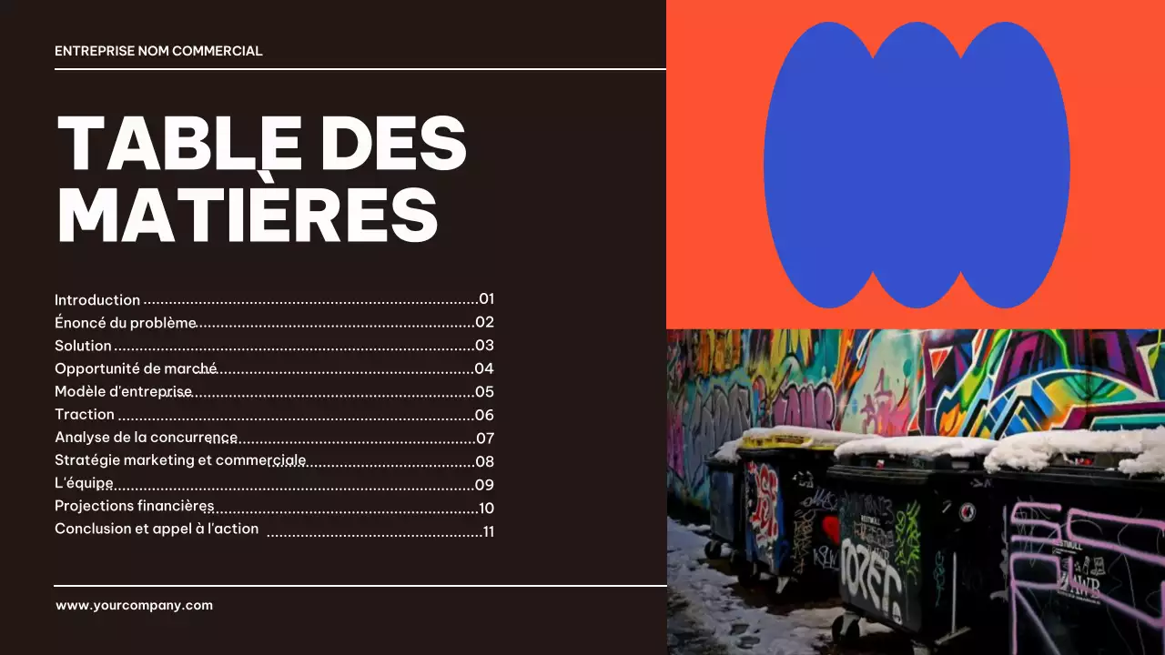 Bleu Noir Géométrique Business Produit Pitch Présentation