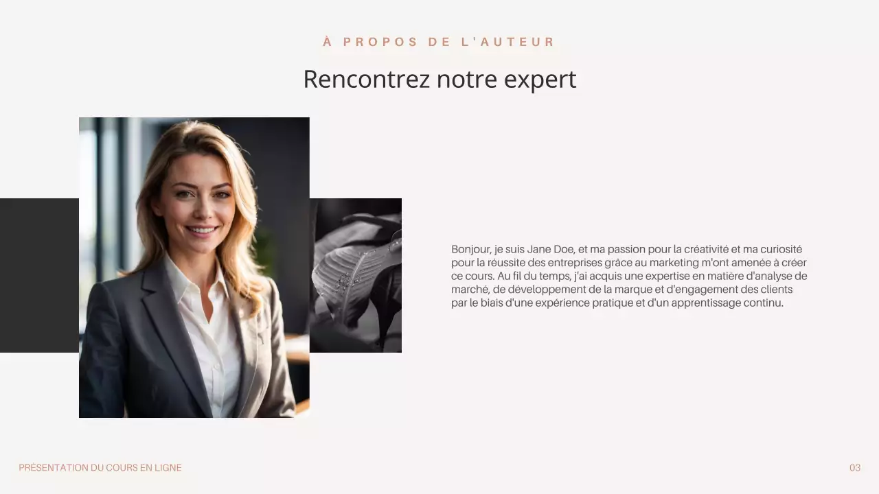 Noir Marron Beige Promotion des cours en ligne minimaux