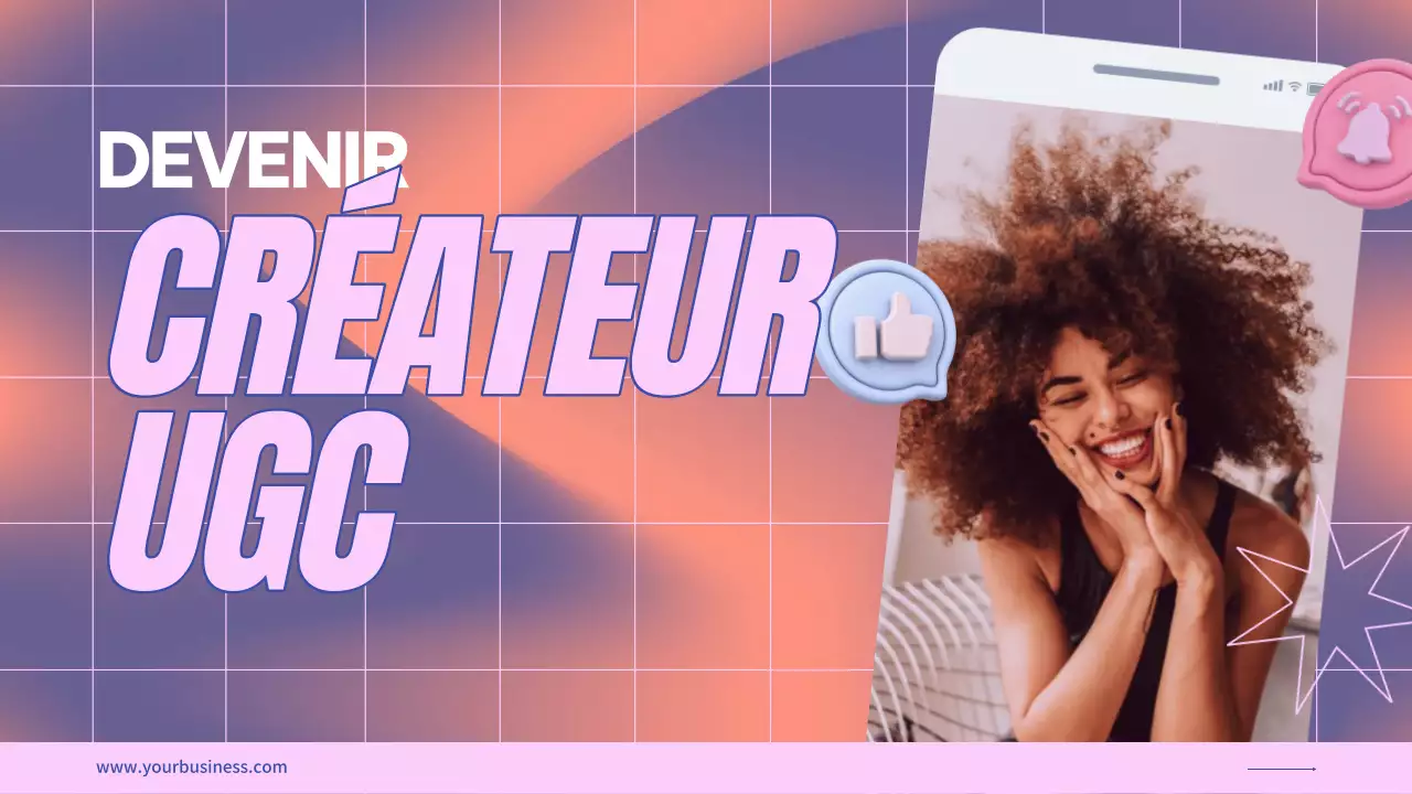 Pourpre Rose Tendance Moderne Présentation UGS Instructions