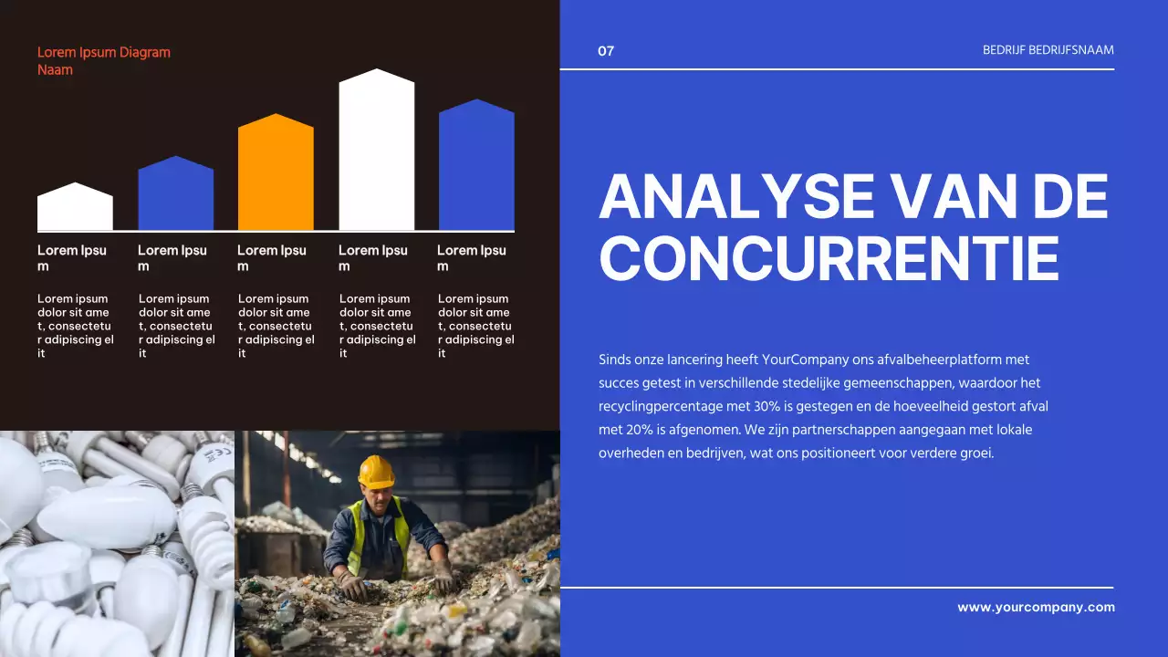 Blauw Zwart Geometrisch Zakelijk Product Pitch Presentatie