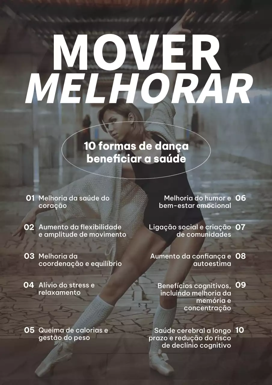 Castanho Cinzento Simples Promoção Dance Club Web Poster