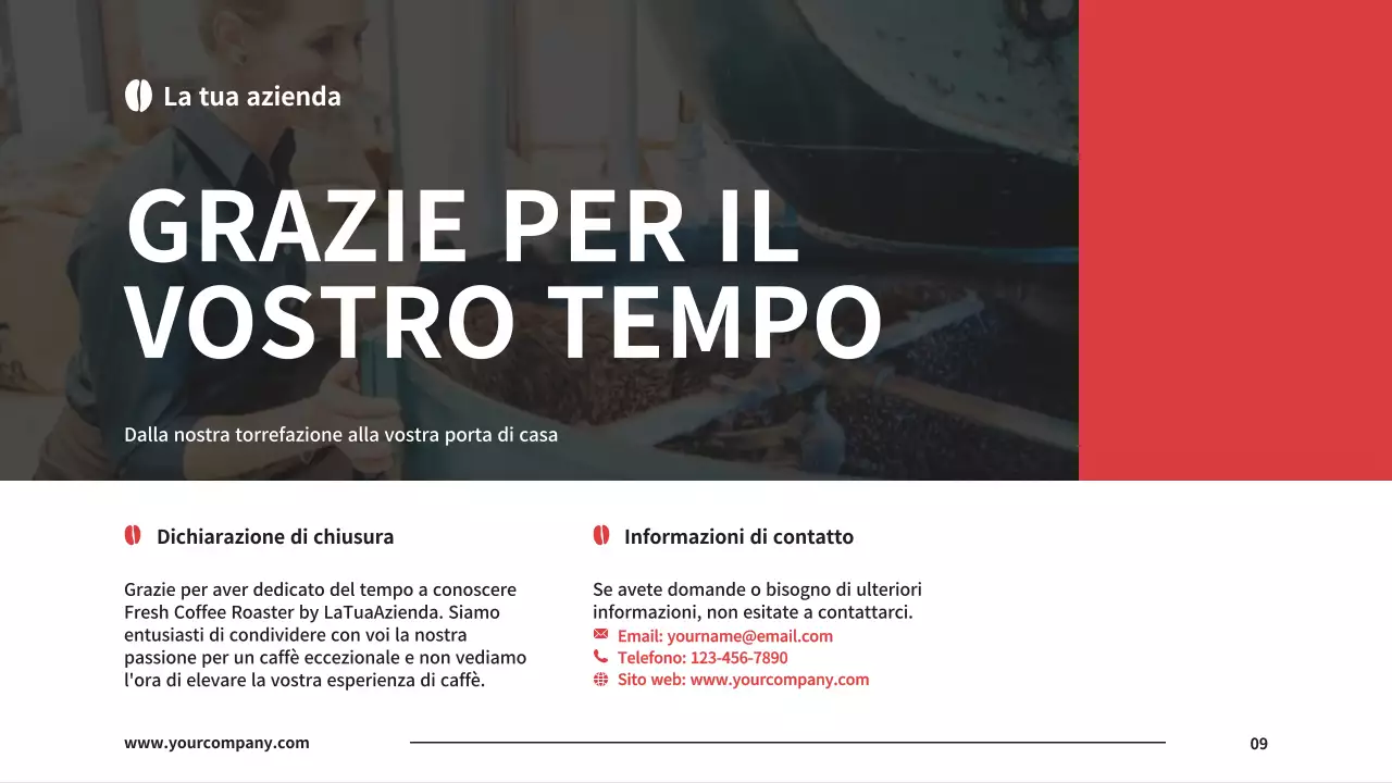 Introduzione della caffetteria della Black and Red Basic Company