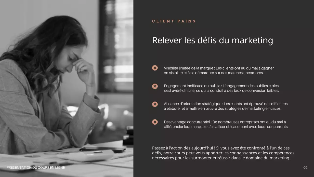 Noir Marron Beige Promotion des cours en ligne minimaux