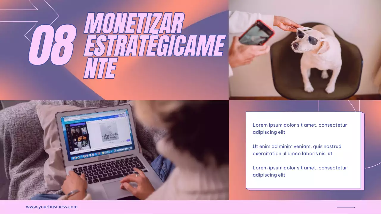 Púrpura Rosa Tendencia Moderna Presentación UGS Instrucciones