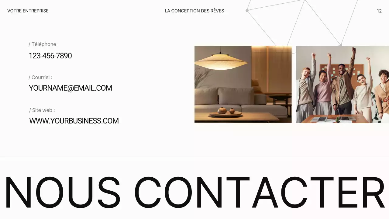 White Modern Luxury Présentation d'une société d'architecture d'intérieur