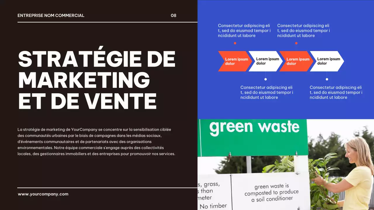 Bleu Noir Géométrique Business Produit Pitch Présentation