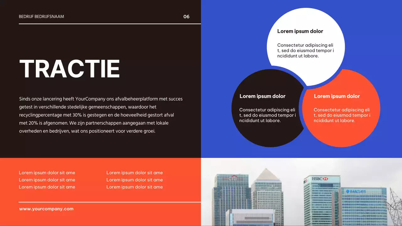 Blauw Zwart Geometrisch Zakelijk Product Pitch Presentatie