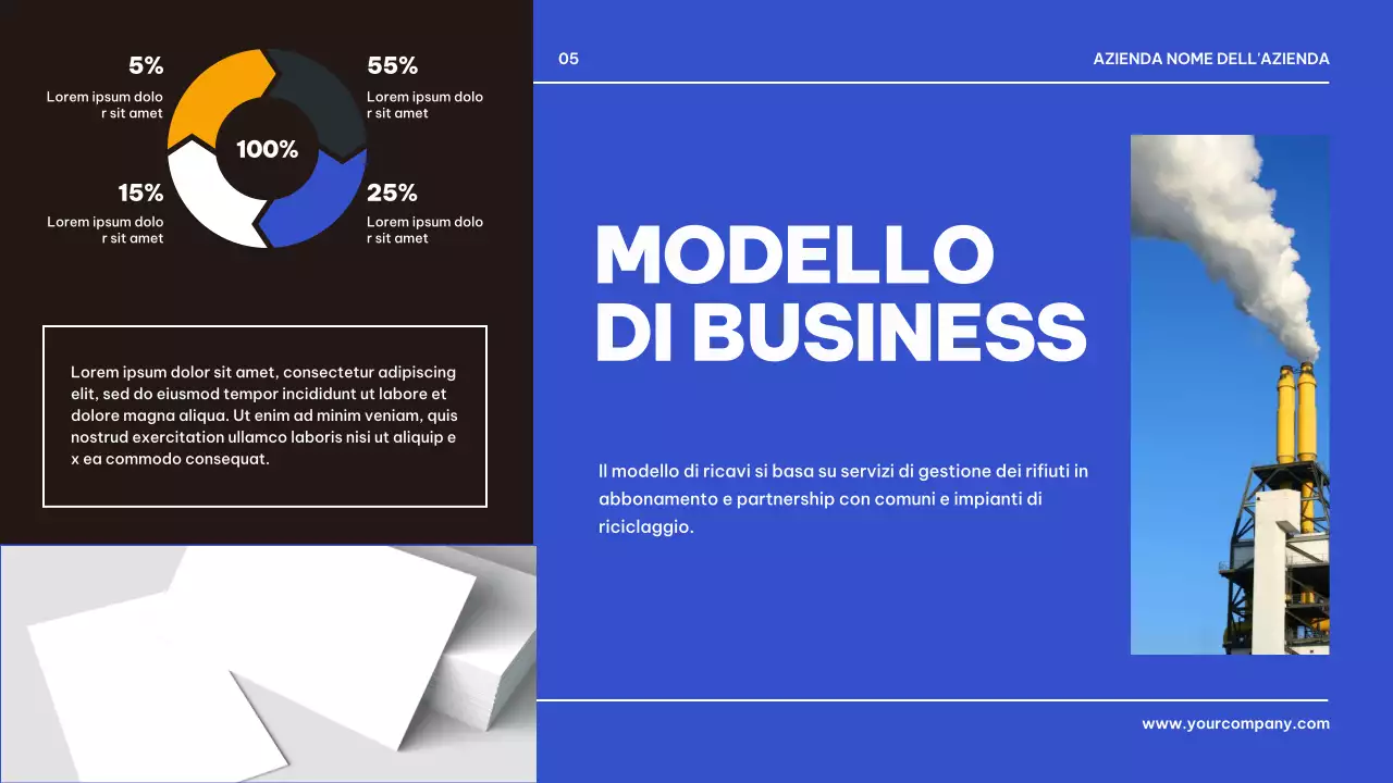 Blu Nero Geometrico Presentazione di presentazione del prodotto aziendale