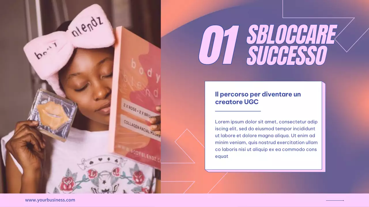 Viola Rosa Tendenza moderna Presentazione UGS Istruzioni