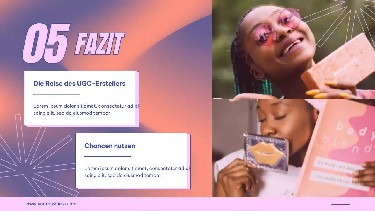 Lila-Rosa Modern Trend Präsentation UGS Anleitung