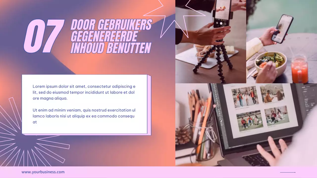Paars Roze Moderne Trend Presentatie UGS Instructies