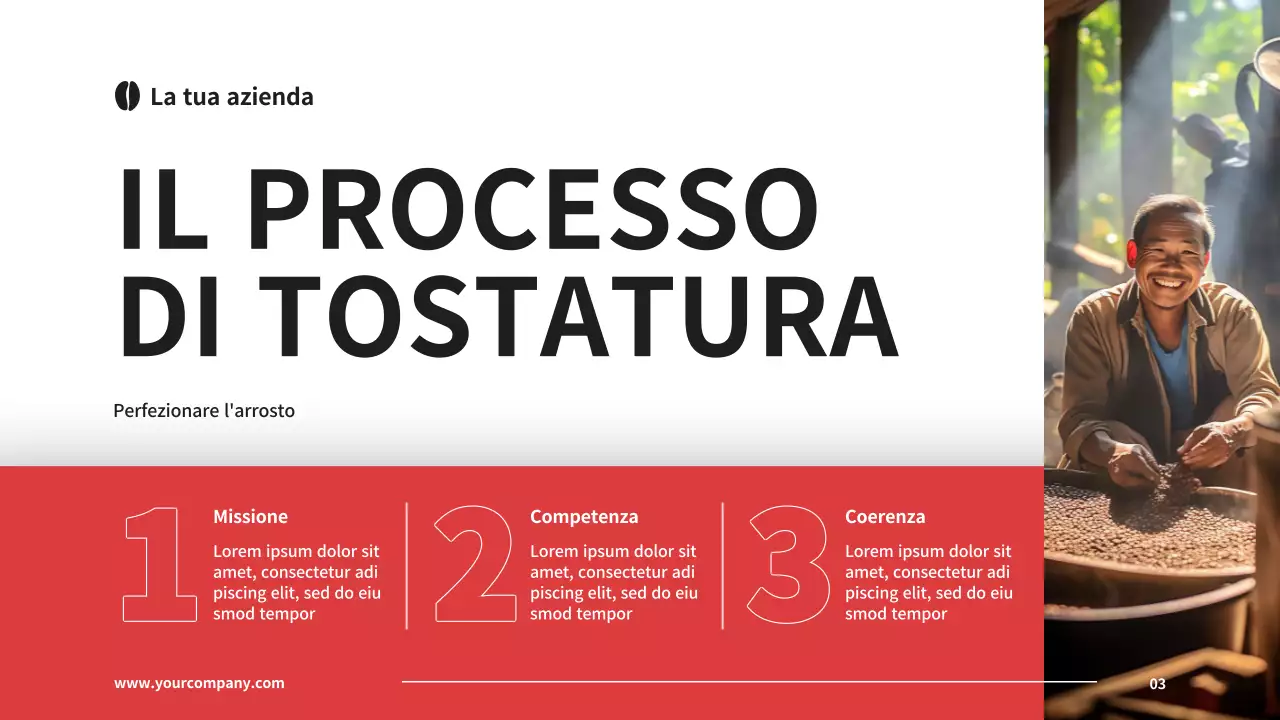 Introduzione della caffetteria della Black and Red Basic Company