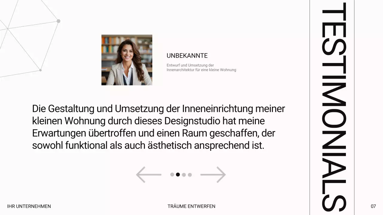 Weißer moderner Luxus Einführung eines Innenarchitekturbüros