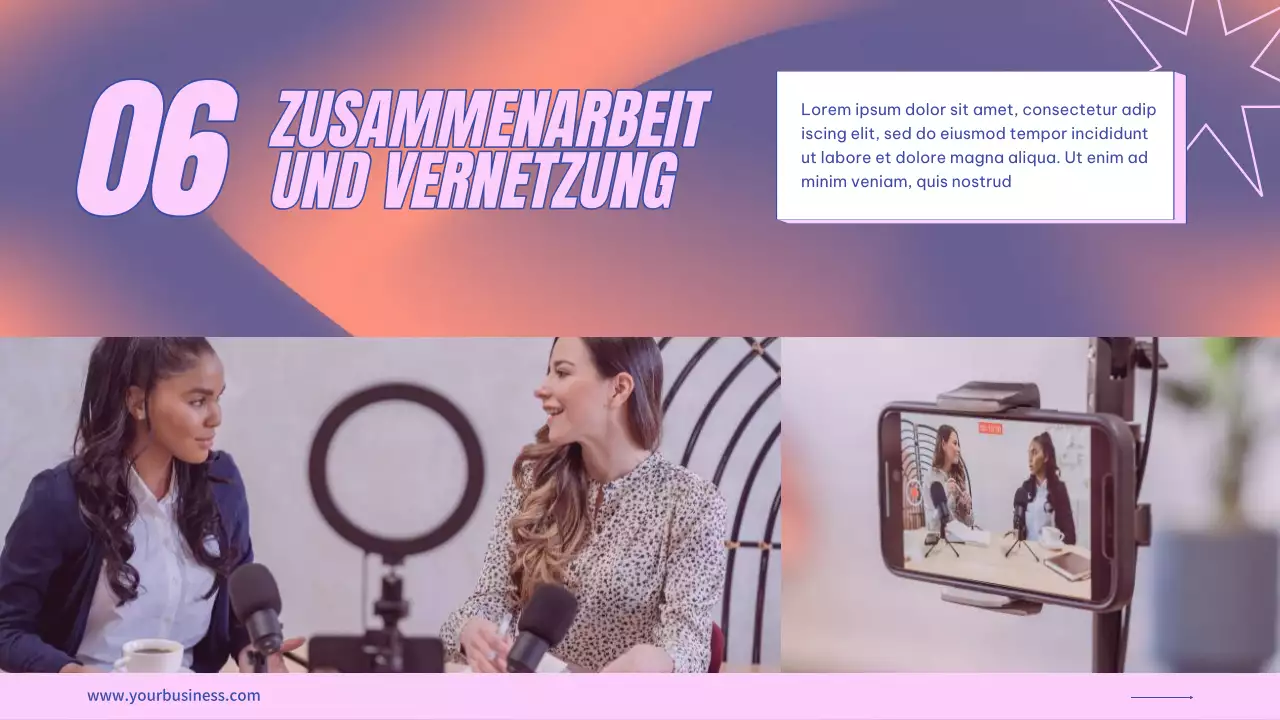 Lila-Rosa Modern Trend Präsentation UGS Anleitung