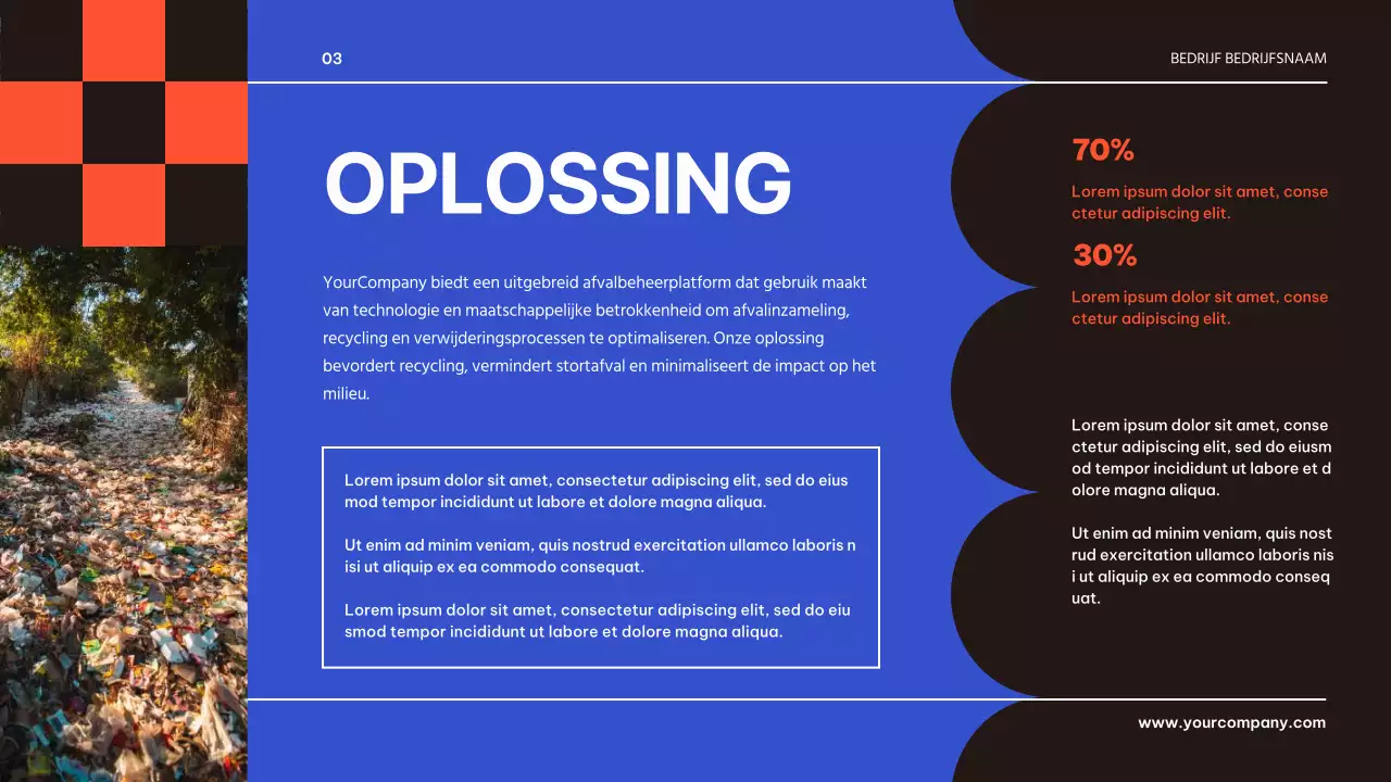 Blauw Zwart Geometrisch Zakelijk Product Pitch Presentatie