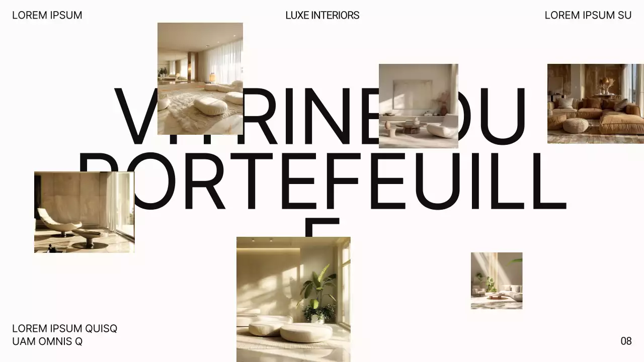 White Modern Luxury Présentation d'une société d'architecture d'intérieur