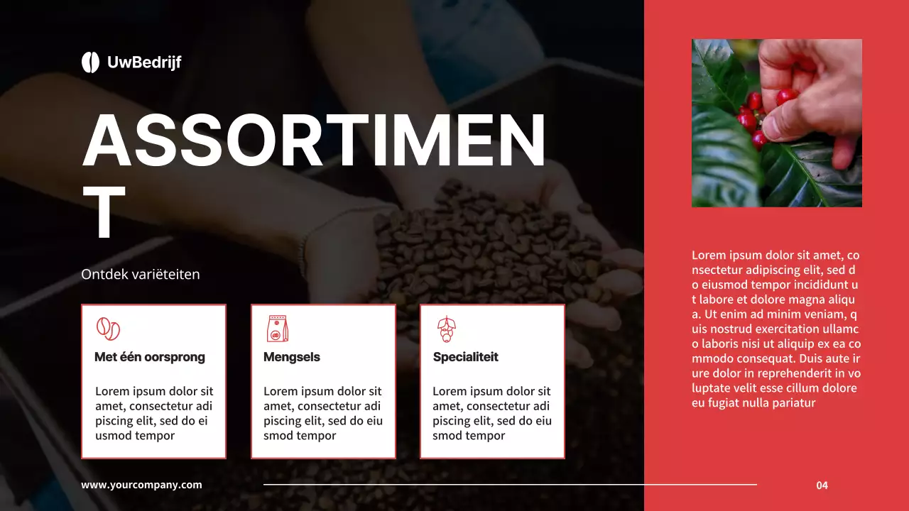 Black and Red Basic Company's Introductie Koffiebranderij