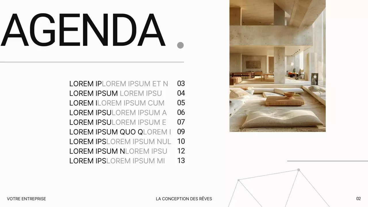 White Modern Luxury Présentation d'une société d'architecture d'intérieur