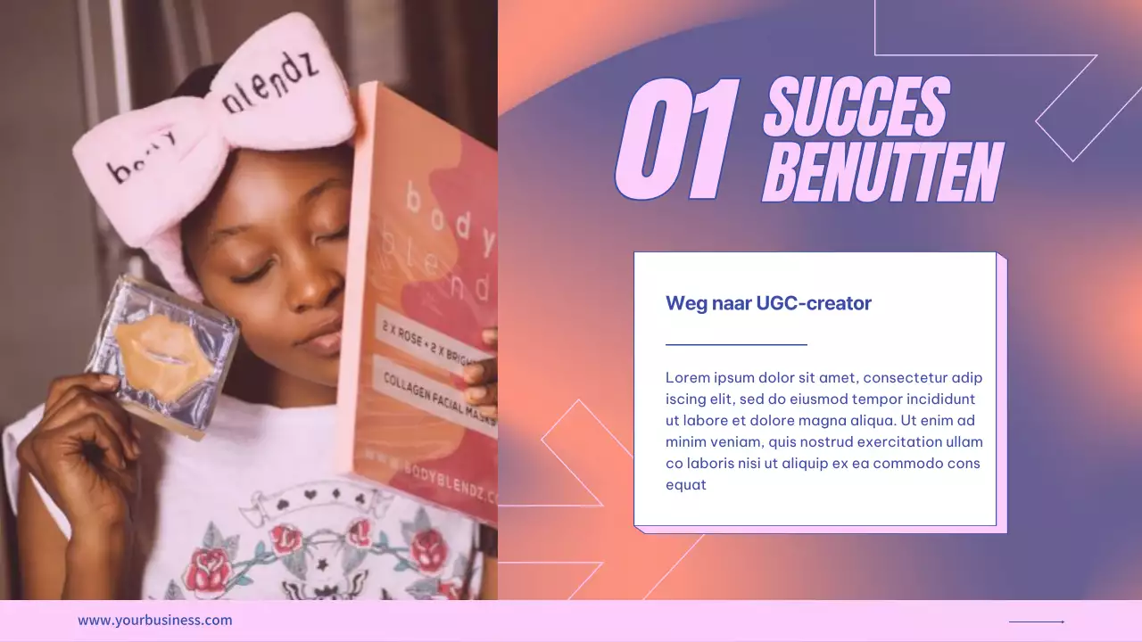 Paars Roze Moderne Trend Presentatie UGS Instructies