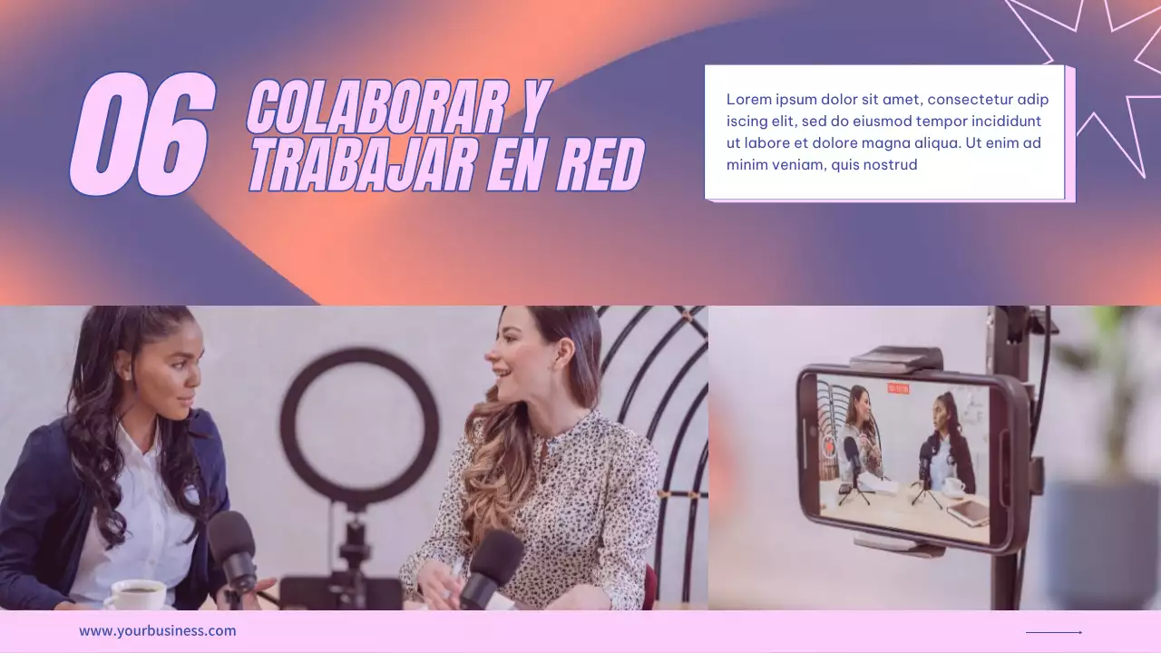 Púrpura Rosa Tendencia Moderna Presentación UGS Instrucciones