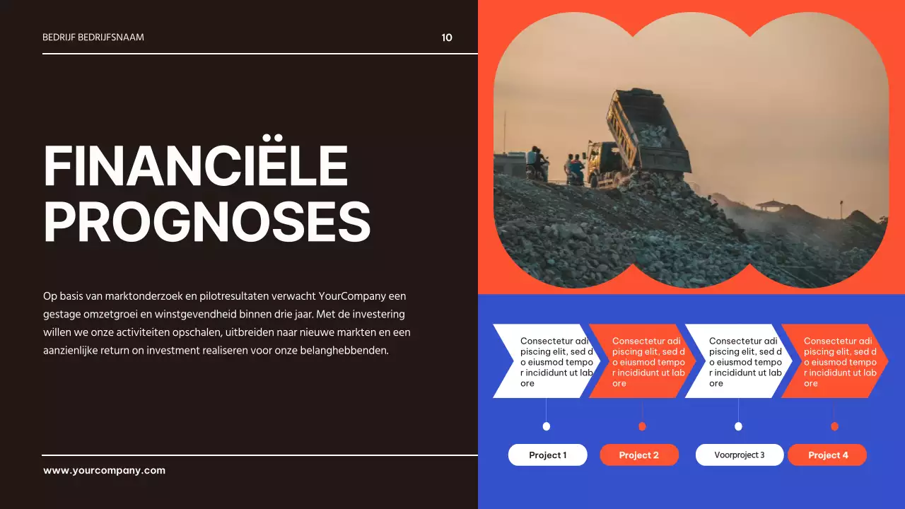 Blauw Zwart Geometrisch Zakelijk Product Pitch Presentatie