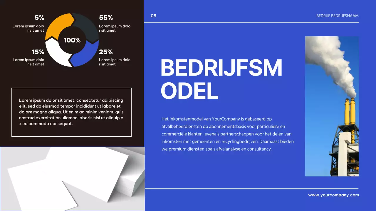 Blauw Zwart Geometrisch Zakelijk Product Pitch Presentatie