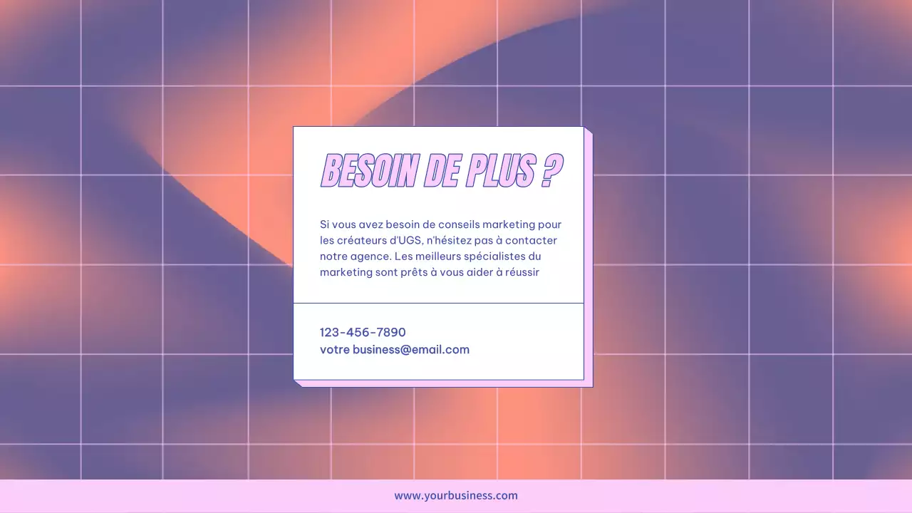 Pourpre Rose Tendance Moderne Présentation UGS Instructions