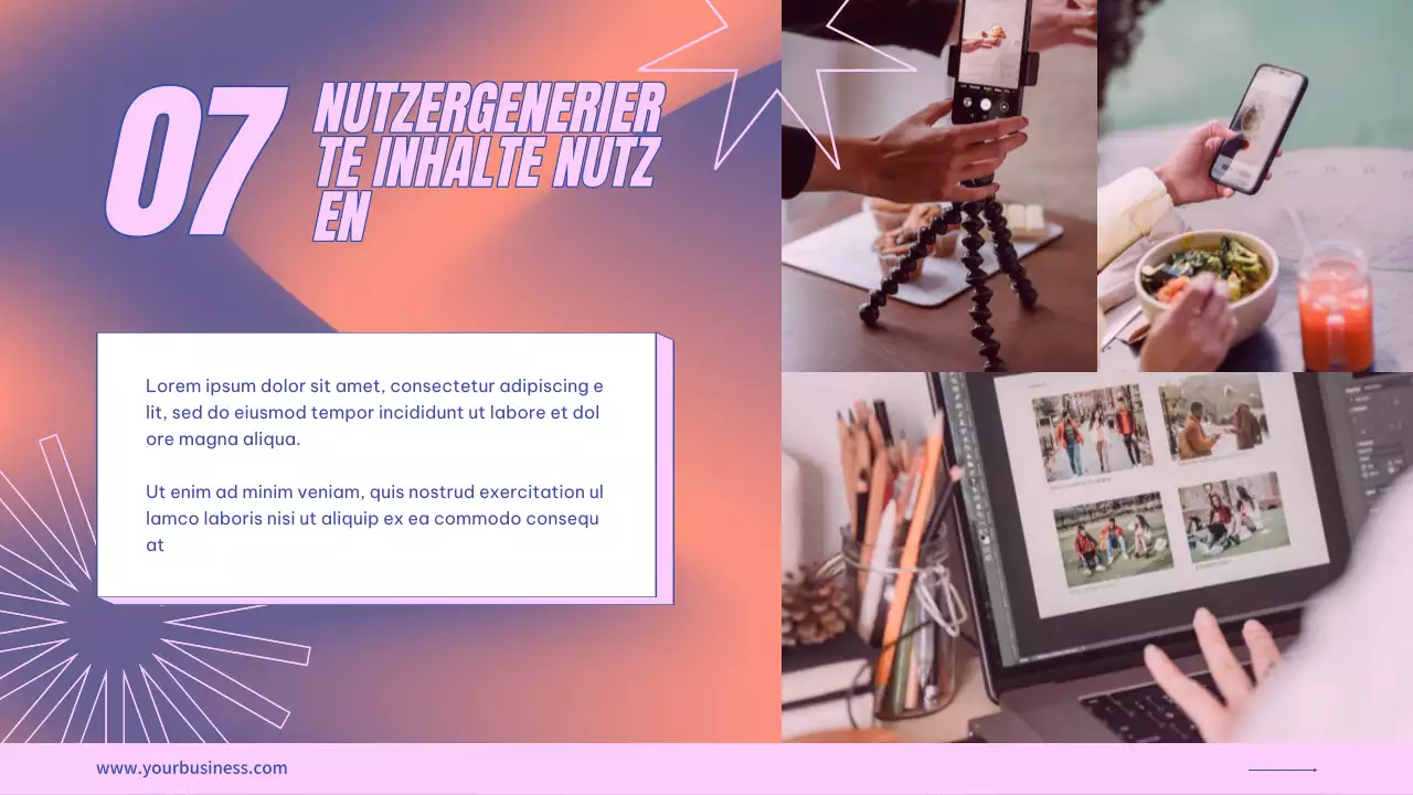 Lila-Rosa Modern Trend Präsentation UGS Anleitung