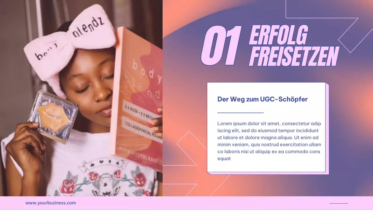 Lila-Rosa Modern Trend Präsentation UGS Anleitung