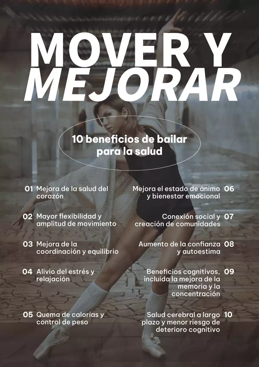 Marrón Gris Promoción Simple Club de Baile Póster Web