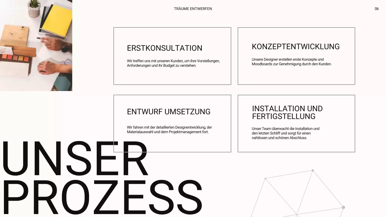 Weißer moderner Luxus Einführung eines Innenarchitekturbüros