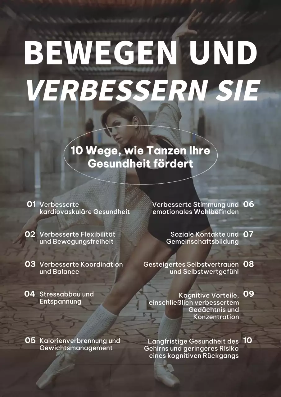 Braun Grau Einfach Promotion Dance Club Web Poster
