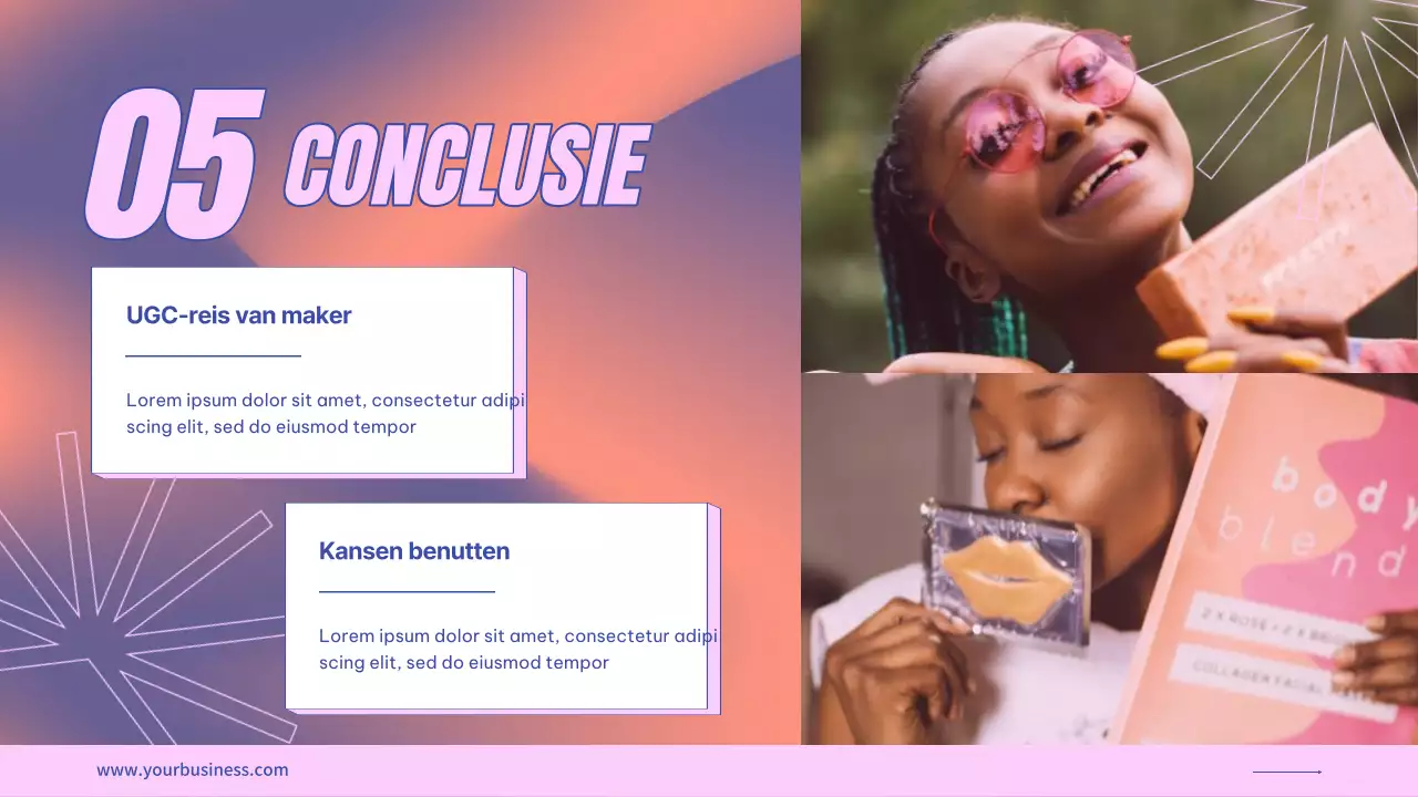 Paars Roze Moderne Trend Presentatie UGS Instructies