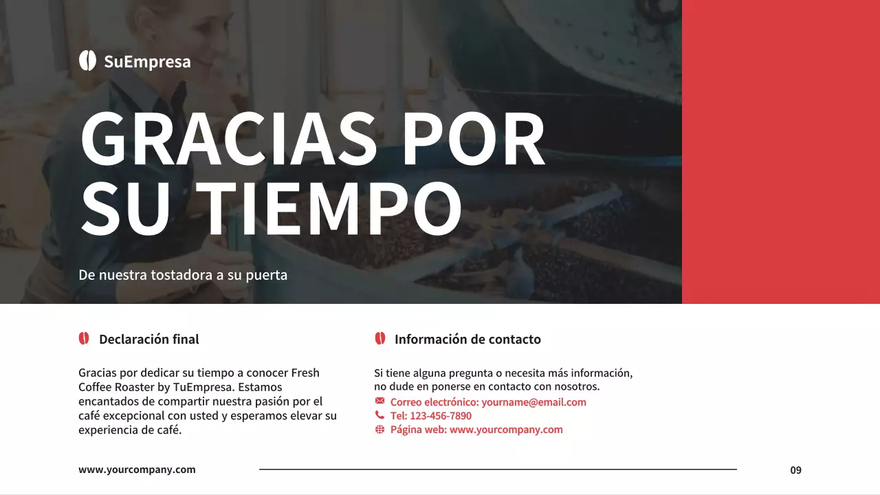 Introducción de la tostadora de café Black and Red Basic Company