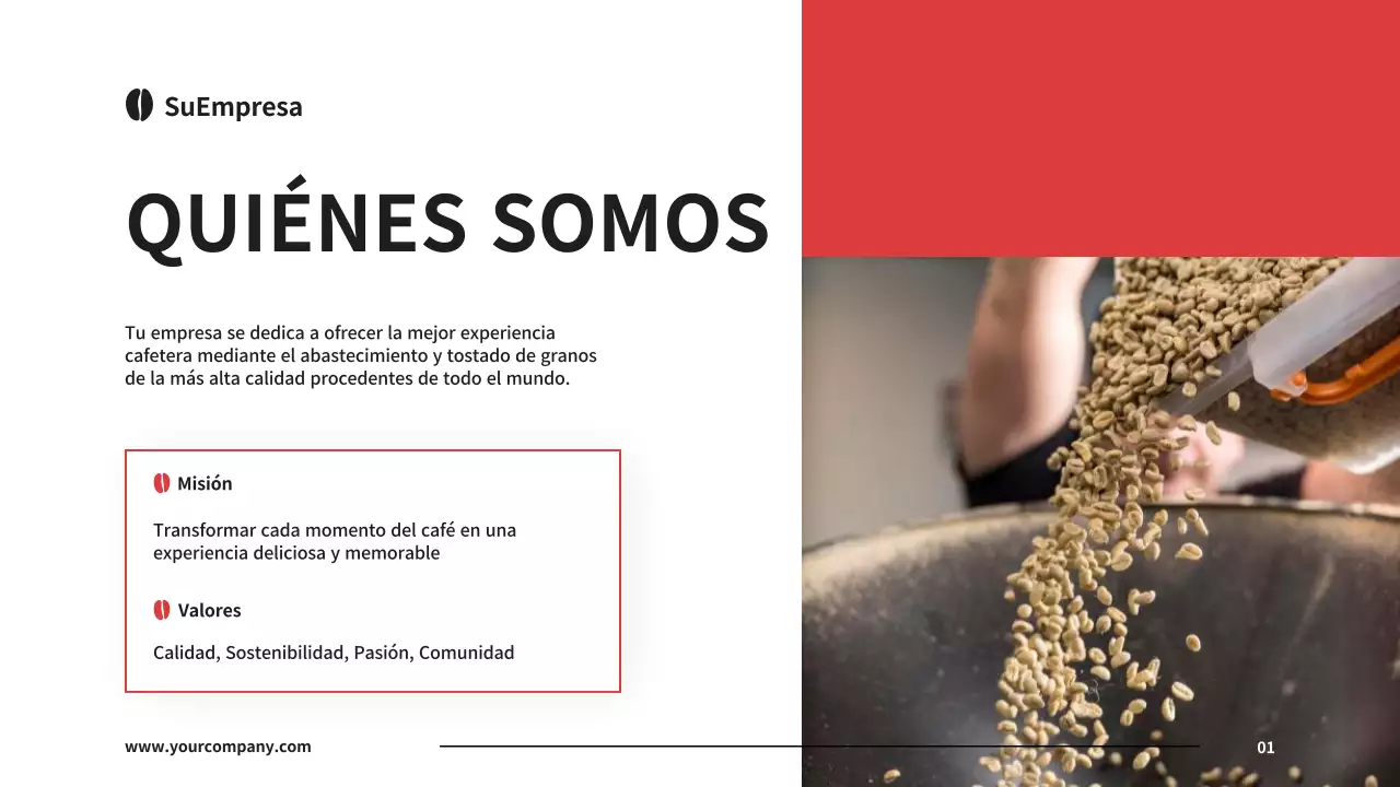 Introducción de la tostadora de café Black and Red Basic Company