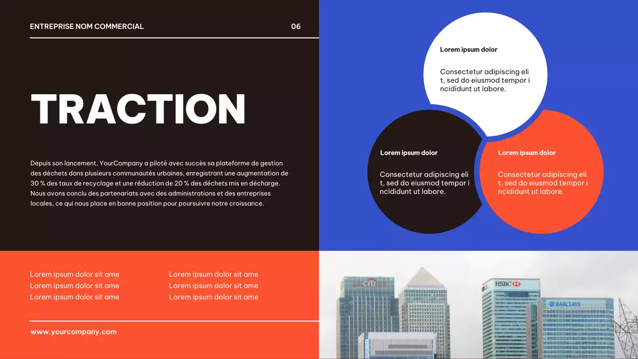 Bleu Noir Géométrique Business Produit Pitch Présentation