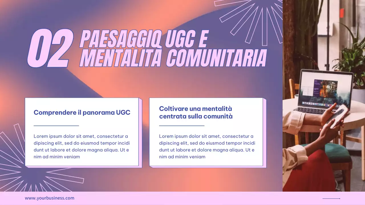 Viola Rosa Tendenza moderna Presentazione UGS Istruzioni