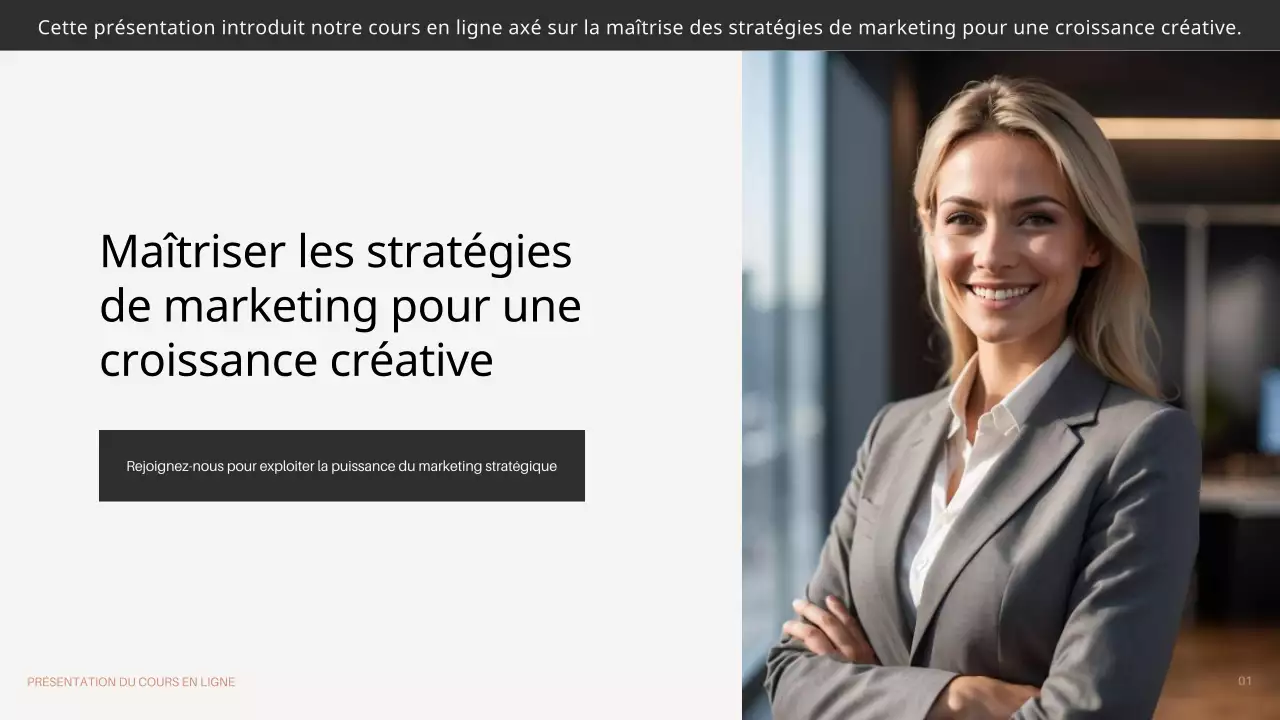 Noir Marron Beige Promotion des cours en ligne minimaux