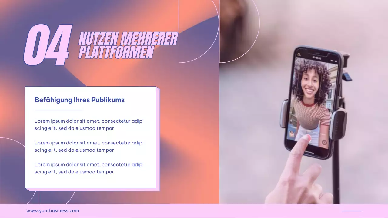 Lila-Rosa Modern Trend Präsentation UGS Anleitung