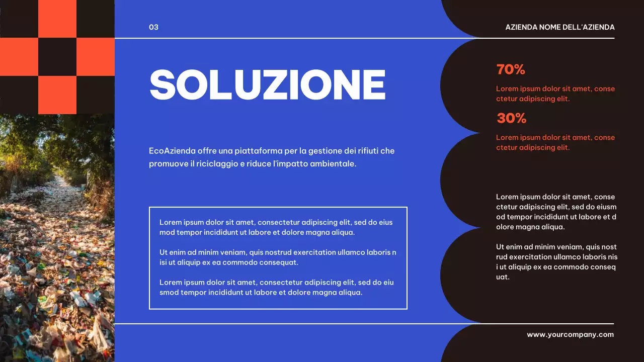 Blu Nero Geometrico Presentazione di presentazione del prodotto aziendale