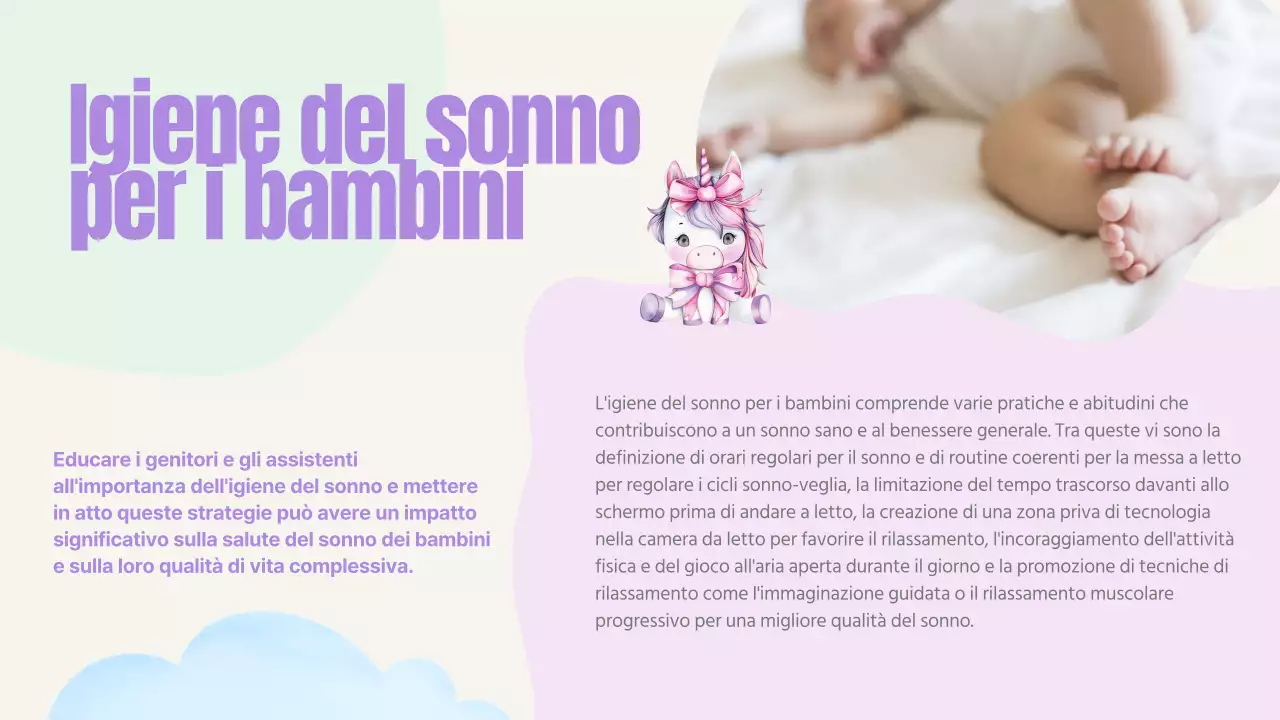 Rosa pastello Blu Giallo Verde Carino giocoso Guida alla nanna per bambini